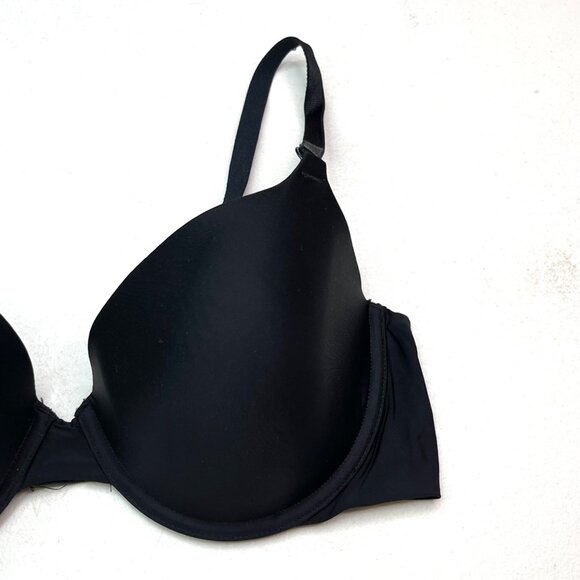 Victoria's Secret 36D Black Demi Bust Bra Lined Underwire Adjustable Straps - Picture 3 of 14